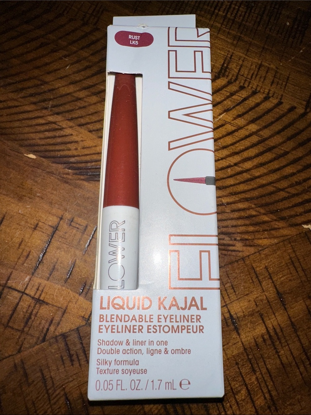 FLOWER Liquid Kajal Blendable Eyeliner — Rust